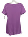 Sezane Size S Violet Cotton Blend Wide Neck Short Sleeve Tie Detail Mini Dress Violet / S