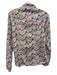 The Oxford Shirt Co. Size 16 White & Multi Cotton Button Front Printed Top White & Multi / 16