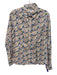 The Oxford Shirt Co. Size 16 White & Multi Cotton Button Front Printed Top White & Multi / 16