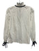 Beyond by Vera Size S White & Black Cotton Contrast Piping Keyhole Front Top White & Black / S