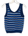Southern Tide Size XS Blue & White Viscose Blend Zig Zag Sleeveless Top Blue & White / XS