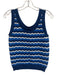 Southern Tide Size XS Blue & White Viscose Blend Zig Zag Sleeveless Top Blue & White / XS