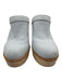 Antonio Melani Shoe Size 9.5 Pale Blue Leather Block Heel Clog Slip On Shoes Pale Blue / 9.5