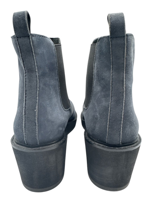 Cecelia Shoe Size 9 Black Leather Wedge Round Pointed Toe Suede Boots Black / 9