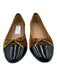 Zalo Shoe Size 9B Brown & Black Textile Bow detail Cap Toe Flat Velvet Shoes Brown & Black / 9B