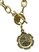 Susan Shaw Gold 24K Gold Plated Pendant Toggle Clasp Chain Link Necklace Gold