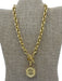 Susan Shaw Gold 24K Gold Plated Pendant Toggle Clasp Chain Link Necklace Gold