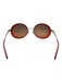 Chanel Red Metal & Acetate Round Lens CC Logo Vintage Gradient Sunglasses Red