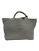 Naghedi Grey Synthetic Top Handle Woven Tote Pouch Inc. Bag Grey / M