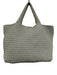 Naghedi Grey Synthetic Top Handle Woven Tote Pouch Inc. Bag Grey / M