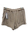 Lake Size S Brown & White Cotton Stripe Wide Neck Long Sleeve Short Set Brown & White / S