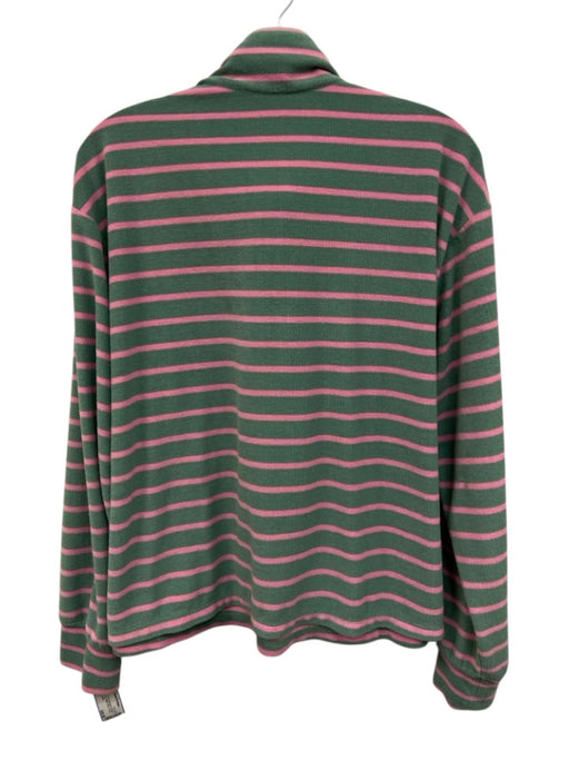 Beach Riot Size L Green & Pink Polyester & Rayon Terry Cloth Stripe Jacket Green & Pink / L