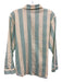 Spartina Size S Seafoam Green & Cream Linen & Cotton 3/4 Sleeve Stripe Short Set Seafoam Green & Cream / S