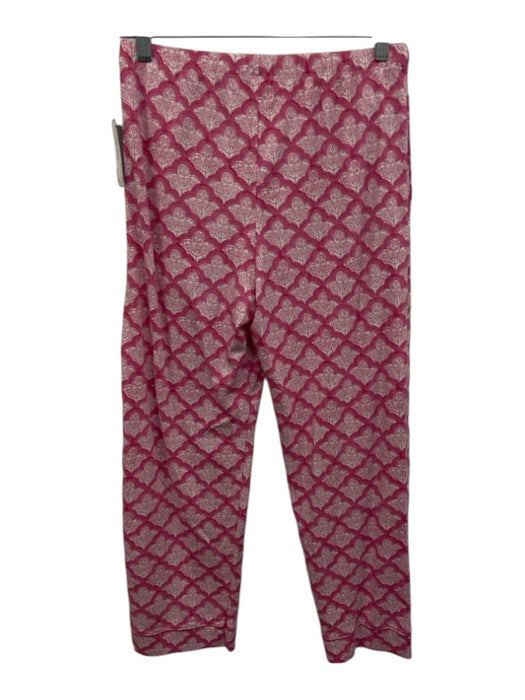 Roller Rabbit Size S Pink & White Pima Cotton Short Sleeve Pajamas Pant Set Pink & White / S