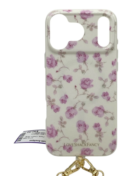 Love Shack Fancy x Case-Mate White & Pink Floral Phone Charm Incl Case White & Pink