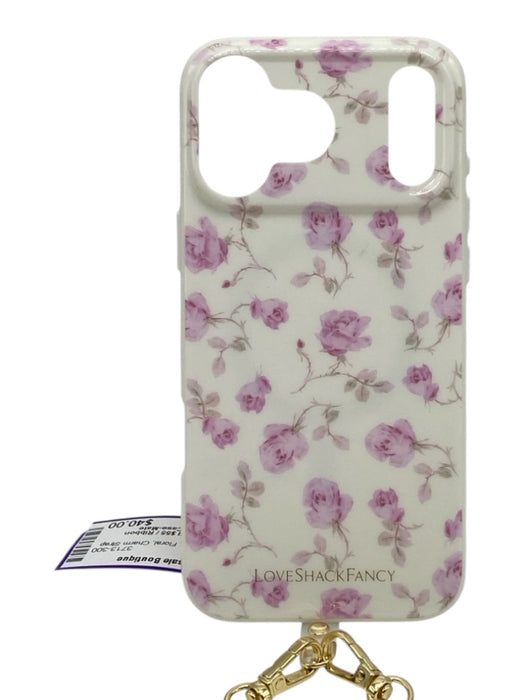 Love Shack Fancy x Case-Mate White & Pink Floral Phone Charm Incl Case White & Pink