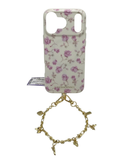 Love Shack Fancy x Case-Mate White & Pink Floral Phone Charm Incl Case White & Pink