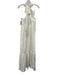 Ramy Brook Size S White & Rose Gold Viscose & Polyester Halter Tie Neck Dress White & Rose Gold / S