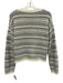 Splendid Size S Cream, Gray, Blue Cotton Long Sleeve Knit Buttons Cardigan Cream, Gray, Blue / S