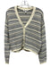 Splendid Size S Cream, Gray, Blue Cotton Long Sleeve Knit Buttons Cardigan Cream, Gray, Blue / S
