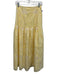 Antonio Melani Size 0 White & Butter Yellow Polyester Sleeveless Midi Skirt Set White & Butter Yellow / 0