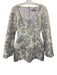 Anna Quan Size 4 Blue & Gold Polyester Blend Metallic Jacquard Floral Mini Dress Blue & Gold / 4