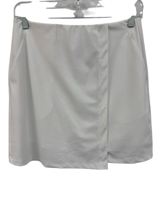 Jayebird Size S White Polyamide Blend Pleat Detail Back Pocket Mini Skort Skirt White / S
