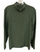 Tibi Size 4 Green Silk Shirred Long Sleeve Zip Back High Neck Top Green / 4