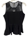 Jonathan Simkhai Size S Black Acrylic Blend Crochet Lace Sleeveless Peplum Top Black / S