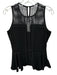 Jonathan Simkhai Size S Black Acrylic Blend Crochet Lace Sleeveless Peplum Top Black / S