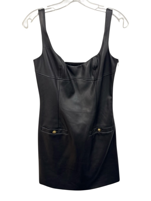 Saylor Size Est S Black Pleats Sleeveless Pockets Mini Dress Black / Est S
