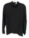 Tibi Size 2 Black Silk Shirred Long Sleeve Zip Back High Neck Top Black / 2