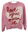 That girl kate Size S Pink Crew Neck Jogger drawsstring Ribbed Pant Set Pink / S