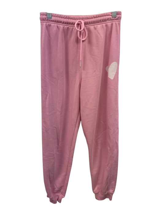 That girl kate Size S Pink Crew Neck Jogger drawsstring Ribbed Pant Set Pink / S