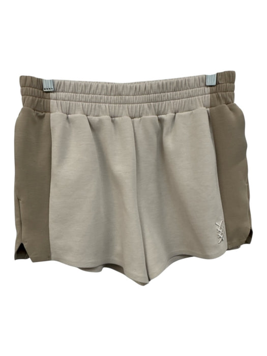 Rhone Size S Beige White Pleats Cinch Waist Shorts Beige White / S