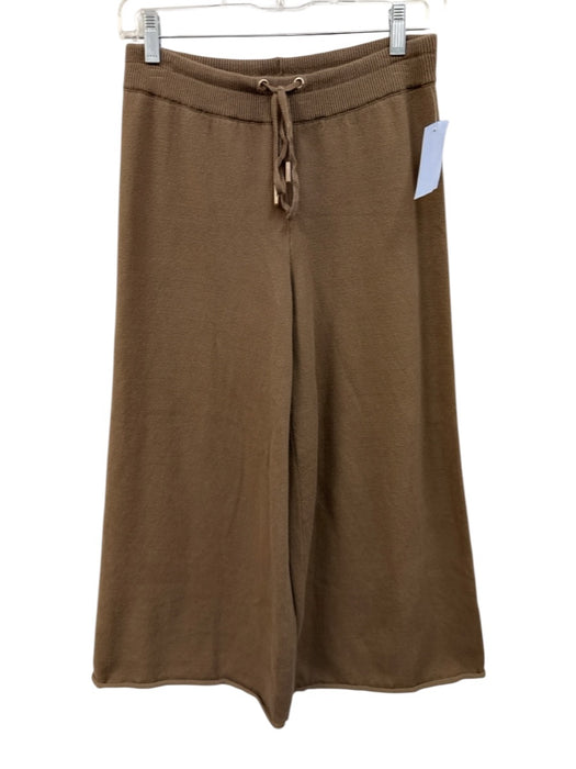 Splendid Size S Brown Cotton Blend Wide Leg Drawstring Waist Pants Brown / S