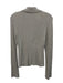 Splendid Size M Creme Viscose Blend Ribbed Zip Up Collar Long Sleeve Top Creme / M