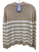 Sail To Sable Size M Green & White Cotton Blend Long Sleeve Crew Neck Sweater Green & White / M