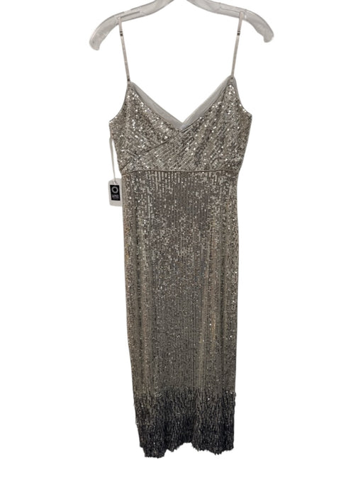 Saylor Size S Silver Polyester Blend Sequin Spaghetti Strap Embellished Dress Silver / S
