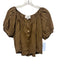 Tuckernuck Studio McGee Size S Brown Cotton & Linen Button Down Cropped Top Brown / S