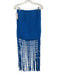 Saylor Size XS Blue Cotton Crochet Crop Side Zip Fringe Skirt Set Blue / XS