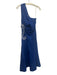 Farm Rio Size S Black & White Linen One Shoulder Midi Gathered Seahorse Dress Black & White / S