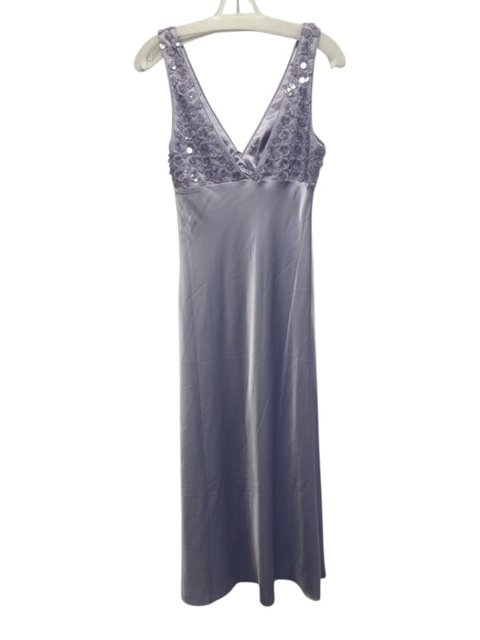 Saylor Size S Lilac Purple Polyester Sleeveless Floral Applique Shine Dress Lilac Purple / S