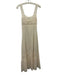 Sorella Size 4 White Viscose & Cotton Shoulder Straps Lace Detail Midi Dress White / 4
