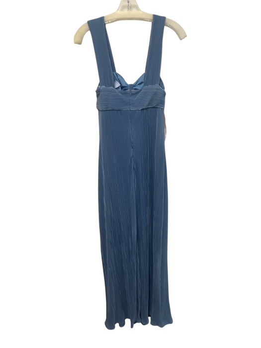 Petal + Pup Size S Blue Polyester Sleeveless Accordion Midi Bow Detail Dress Blue / S