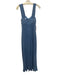 Petal + Pup Size S Blue Polyester Sleeveless Accordion Midi Bow Detail Dress Blue / S