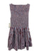 Hill House Size S White, Navy, Red Cotton Stripe Smocked Bodice Pleats Dress White, Navy, Red / S