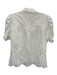 Generation Love Size S White Cotton Floral Embroidered Button Up Cut Out Top White / S