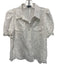 Generation Love Size S White Cotton Floral Embroidered Button Up Cut Out Top White / S