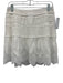 Generation Love Size M White Cotton Floral Embroidered Knee Length Cut Out Skirt White / M